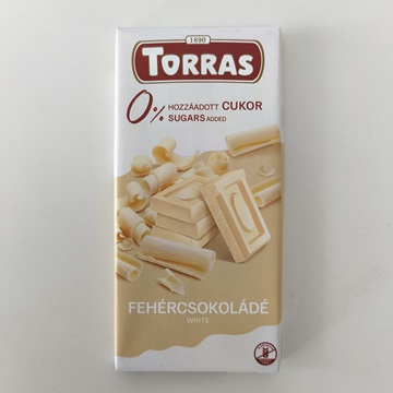 Torras fehercsokolade Torras gluténmentes cukormentes fehér csokoládé